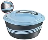 Pinnacle Serving Salad/Soup Dish Bowl - Thermal Inulated Bowl with Lid - Great Bowl for Holiday, Dinner and Party 3.6 qt (Blue)