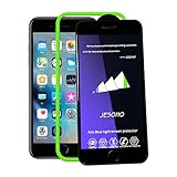 JESOHO Anti Blue Light Screen Protector for iPhone 7 Plus/8 Plus Black, Full Coverage Tempered Glass Film, Eye Protection, Scratch-Resistant, Easy Installation,Anti-Fingerprint (2 Pack)