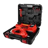 Hydraulic Car Jack Kit, 5 Ton Vehicle Car Lift with Integrated Air Pump & Impact Wrench 5 in 1 Electric Truck Trailer Floor Jack Stand Roadside Emergency First Aid Tire Repair Tool Kit