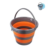Collapsible Bucket with 2.6 Gallon (10L), Plastic Bucket for Cleaning, Portable Outdoor Waterpot for Garden or Camping, Fishing Water Pail, Car Wash Bucket