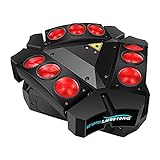 BETOPPER Moving Head Stage Lights,9x10W RGBW 4-in-1 LED Party DJ Lighting,19/51-CH 3 Header DJ Light Sound Activated/DMX 512 Disco Light for Bar,Disco,Dance Halls,Clubs,Mobile DJ,Gigs etc.