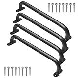 Purife 4 Pack 17 Inch Black Playground Equipment Handles Metal - Playset Slide Handles, Swing Sets Accessories Grab Bars, Kids Climbing Monkey Bar for Playhouse, Treehouse, Jungle Gym