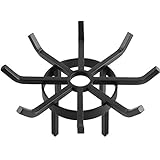 Amagabeli 12in Fire Grate Log Grate Wrought Iron Fire Pit Round Spider Wagon Wheel Firewood Heavy Duty 0.7in Bar Fireplace Stove Burning Rack Holder 4Legs Chimney Hearth Kindling Stacking BG432