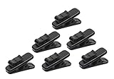 Mini Skater 1 Inch Length Small Earphone Wire Clip Headphone Mount Cable Clothing Clip Earbud Clip to Keep Earphone/Microphone Cord in Place for 1.5mm Wire Diameter Round Wire Earphone,6Pcs (Black)