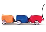 Step2 Choo Choo Wagon and Trailer - Red, White & Blue - Children's Wagon - Perfect for Siblings, Triplets, Friends - Festive Wagon for Parades and Summer Fun