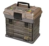 Plano Guide Series StowAway 4-By Rack System Tackle Box, Holds 4 3700 Utility Tackle Boxes, Quick-Access Top Storage with DuraView Lid, Durable Construction, Flexible, Adaptable Fishing Box