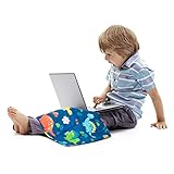 Sivio Weighted Lap Pad for Kid 2lbs 100% Cotton Weighted Blanket for Children Sensory Weighted Lap Blanket for Kids Indoor Outdoor, 19 x 21 Inch, Blue Dinosaur