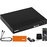 Sony DVD Player Blu Ray Player BDP-BX370 - Streaming Blu ray DVD Player with Remote, Built-in Wi-Fi, Dolby, CD/DVD/Bluray Player Combo for TV. Bundle- Remote, High Speed HDMI Cable, Zdirect Lens Cloth