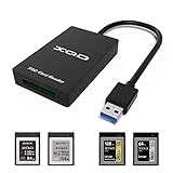 USB 3.0 XQD Card Reader, 5Gpbs Super Speed USB 3.0 xqd Memory Card Reader, Compatible with Sony G/M Series USB Mark XQD Card, Lexar 2933x/1400x USB Mark XQD Card, Support Windows/Mac
