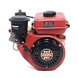 196CC 2.2KW 4 Stroke 6HP Diesel Engine, Manual Start Single Cylinder Engine, Aluminum Air-Cooled 1 Cylinder Diesel Engine for Irrigation and Drainage Machines Generator Sets