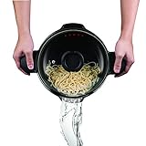 MasterPan 5 QT. Non-Stick Stock N’ Pasta Pot w/ Locking Handles and Easy Pour Strainer, 9”