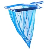 HYDROTOOLS By SWIMLINE 8040 Leaf Net For Inground Above Ground Pool Pond | Extra Large Skimmer Net Cleaning Tool & Ultra Fine Deep Mesh Bag | Durable Reinforced Plastic Frame | For Debris Bugs Pickup