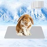 HzNzYHD 2 Pack Rabbit Cooling Pads - 11.8 x 7.9 in,Self Cool Bite Resistance Bunny Cooling Plate Ice Bed Mat for Hamster Guinea Pig Chinchilla Kitten Puppy Small Animals