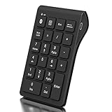 Bluetooth Number Pad, Bluetooth 10 Key, USB C Rechargeable, Portable Financial Accounting 22-Keys Wireless Number pad Extensions for Laptop, PC, Desktop, Surface Pro, Notebook