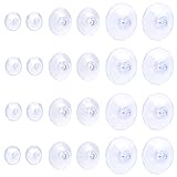 Pawfly 30 Pack Suction Cups for Glass, Small Rubber Suction Cups for Home Kitchen Bathroom Organization Christmas Decoration Window (Assorted Sizes 0.8 & 1.2 & 1.8 Inch)
