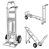 Vergo Industrial AS7A2 Aluminum Convertible Hand Truck Dolly Cart with Loop Handle 700 lbs Capacity (3 Positions, 53' High)