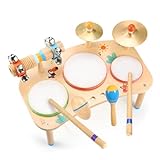 OATHX Kids Drum Set - 11 in 1 Musical Instruments for Toddlers Baby Preschool Educational Musical Toys, Montessori Toys for Kids Ages 1-6