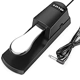 Sustain Pedal for Keyboard, Sovvid Piano Foot Pedal with Polarity Switch for Electronic Keyboards, MIDI Keyboards, Digital Pianos, Yamaha, Roland, Korg, Behringer, Moog and More, 1/4'' Input Plug