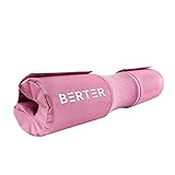 BERTER Barbell Pad for Hip Thrust and Squats Lunges - Foam Sponge Squat Bar Pad - Neck & Shoulder Protective Pad for Hip Training Fit Standard and Olympic Bars (Pink)