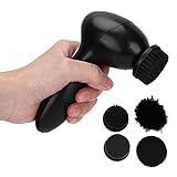 Electric Shoe Shine Kit, Handheld Electric Shoe Cleaning Brush, Replaceable Brush Head Dust Cleaner Portable Wireless Leather Cleaner Care Kit for Leather Shoes