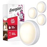 Energizer LED Tap Light, 4 Pack, Push Light, Battery Operated, Touch Light, Stick On Lights, Wireless Lights, Puck Lights, Under Cabinet Lighting, Perfect for Closets, Kitchen and More, 48958-P1