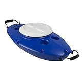 CreekKooler 30 Quart Camping Floating Water Companion Ice Chest Cooler with Locking Lid and Drink Holders for Kayaks and Canoe, Blue