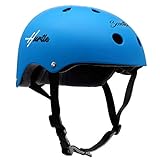 Hurtle Sports Safety Bicycle Kids Helmet - Toddler & Child Bike Helmet w/Adjust Knob, Chin Strap, Ventilation -Toddlers/Childrens Helmet for Cycling/Skateboarding/Kick Board/Scooter HURHLB45 (Blue)