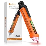 Neoteck Non-Contact AC Voltage Tester Pen, AC 12-1000V, LED Flashlight, Buzzer Alarm for Live/Null Wire Judgment