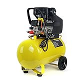 Stark USA 3.5HP Portable 10 Gallons Air Compressor Tank Ultra Quiet Horizontal Tank Adjustable Pressure with Built-in Wheel