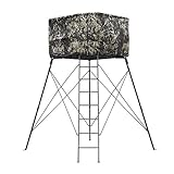 Rivers Edge® Outpost Tower 2-Man Treestand, TearTuff™ Mesh Seats, Crater™ Core Curtain, Adjustable Padded Shooting Rail, Unmatched Stability, Oversized Platform