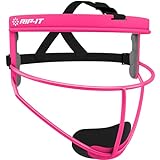 RIP-IT Original Defense Softball Face Mask | Lightweight Protective Softball Fielder's Mask | Youth | Pink