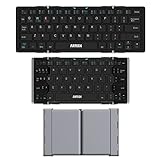 Arteck Folding Bluetooth Keyboard, Portable Mini Foldable Wireless Keyboard for iOS iPad 10.2-inch, Pro, Air, 9.7-inch, Mini, Android, MacOS, Windows Tablets Smartphone Built in Rechargeable Battery