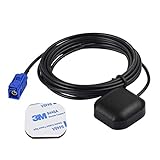 Bingfu Vehicle Waterproof Active GPS Navigation Antenna Fakra C Blue GPS Antenna Compatible with Ford Dodge RAM GM Chevy Chevrolet GMC Jeep Cadillac BMW Audi Mercedes Benz Car Truck SUV Head Unit