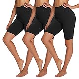 YOLIX 3 Pack Buttery Soft Biker Shorts for Women – 8' High Waisted Yoga Workout Athletic Sports Shorts