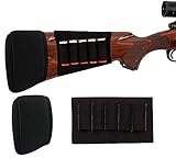 LIONFOXBOX Shotgun Buttstock Set 2 Piece, Recoil Pad & 5 Round Shell Holder, Shotgun Accessories for 12, 20 Ga