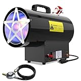 Buyplus 60,000 BTU Propane Heater, Forced Air Propane Heater with Tip-over & Overheat Protection and 5FT Propane Hose, Outdoor Heater for Greenhouse, Warehouse, Garage, Workshop up to 1650 sq. ft