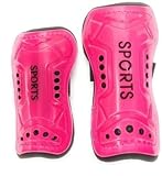 Rooks Pink Shin Pads Sizes Small (3-5Years) and Large (6-12 Years) Years Old Kids Shin Guards, Child Soccer Shin Pad, Perforated Breathable Soccer Shin Guards