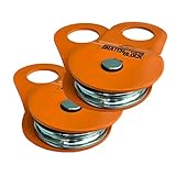 GearAmerica 2PK Snatch Block 9Ton | Heavy Duty Winch Pulley System for Synthetic Rope or Steel Cable | Double Winch Capacity, Extend Life, Control Direction of Pull | Best Off-Road Recovery Accessory