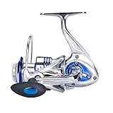 Diwa Spinning Fishing Reels for Saltwater Freshwater 3000 4000 5000 6000 7000 Spools Ultra Smooth Ultralight Powerful Trout Bass Carp Gear Stainless Ball Bearings Metal Body Ice Fishing Reels(7000)
