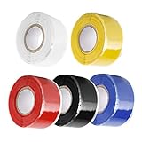Aventik Edison Silicone Tape Self-Fusing Stretchable Waterproof Tape Electrical Wires Wrap Emergency Pipe & Plumbing Repair, Nonconductive, Resists Temperature, Moisture, Dust (White)