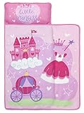 Baby Boom Funhouse Little Princess Kids Nap Mat Set – Includes Pillow and Fleece Blanket – Great for Girls Napping during Daycare or Preschool - Fits Toddlers, Pink