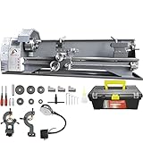 VEVOR Metal Lathe Machine, 8.3'' x 29.5'', Precision Benchtop Power Metal Lathe, 0-2500 RPM Continuously Variable Speed, 750W Brushless Motor Metal Gears, with Tool Box for Processing Precision Parts