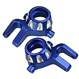 Raidenracing Aluminum Alloy Front Steering Knuckle Arms for Traxxas 1/8 4WD Sledge Monster Truck Replace 9537 2pcs - Blue