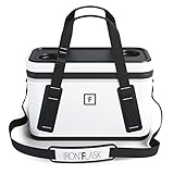 IRON °FLASK Soft Cooler Bag - 12L, Mesh Pocket Bag - Floatable, Insulated, Durable & Leak Proof - Small & Portable Coolers Travel, Soft Sided - Rip-Resistant, Fits as a Carry On, Keeps Ice Cold White