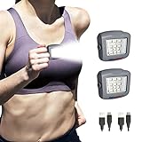 Running Lights USB Rechargeable 300 Lumen, Joggers High Visibility Reflective Running Gear with Line and Strong Magnetic Clip on Light, Dog Night Light 3 Modes, for Hiking Running Accessories(2 Pack)