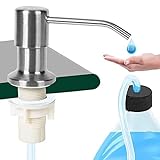 Soap Dispenser for Kitchen Sink(Brushed Nickel),Stainless Steel Countertop Dish Soap Dispenser Pump with Extension Tube kit