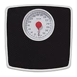 Taylor Battery Free Analog Scales for Body Weight, 330LB Capacity, Easy to Read Large 4.25-inch Dial, 10.3 x 10.6-inch Vinyl Mat Platform, Black