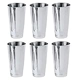 (6-PC) 30 oz Stainless Steel Malt Cups Commercial Grade Milkshake Maker Steel Cup