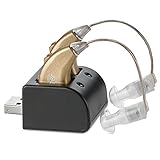 Digital Hearing Amplifiers - Rechargeable BTE Personal Sound Amplifier Pair with USB Dock - Premium Gold Behind The Ear Sound Amplification - by NewEar