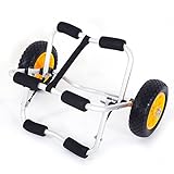 Kayak Cart Canoe Trolley Cart Canoe Dolly Fishing Kayak Accessories Carrier Foldable Paddle Board Trolley Boat Trailer Tote Trolley Transport Cart for Transporting Boats, Paddleboard, SUP, Canoe